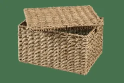 Best Sale CASA SEAGRASS Cesto Portatutto L Con Coperchio Naturale