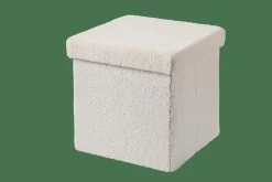 Discount CASA STOR Pouf Pieghevole Con Contenitore Bianco