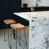 Outlet CASA TEAK Sgabello Da Bar Nero, Naturale