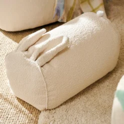 New CASA TEDDY BUNNY Pouf Bianco Antico