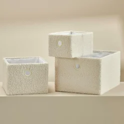 Flash Sale CASA TEDDY Cesto Pieghevole Bianco Antico