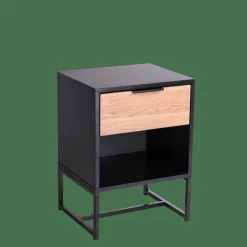 Fashion CASA TRENTON Comodino Nero, Naturale