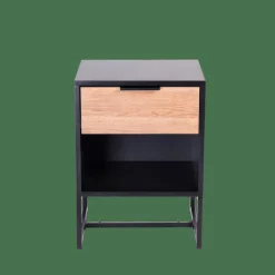 Fashion CASA TRENTON Comodino Nero, Naturale