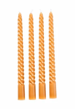 Shop CASA TWIST Candele Intrecciate Set Di 4 Rosso