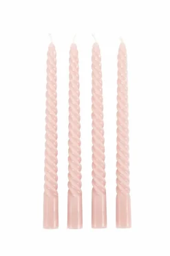 Shop CASA TWIST Candele Intrecciate Set Di 4 Rosso