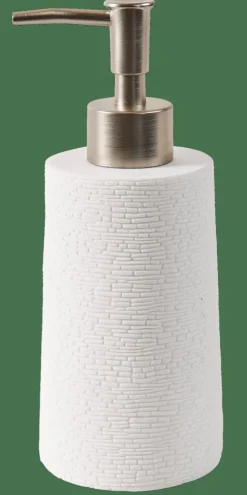 Best CASA WHITE ELEGANCE Dispenser Per Sapone Bianco, Argentato