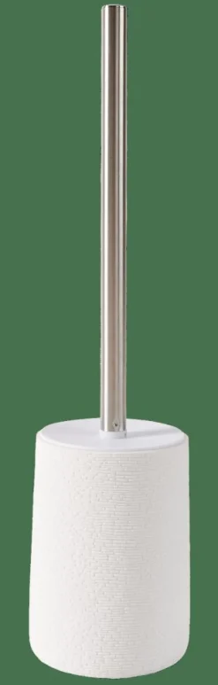 Outlet CASA WHITE ELEGANCE Scopino WC In Supporto Bianco, Argentato