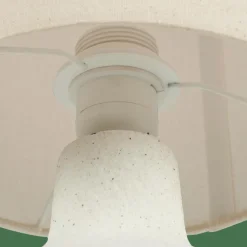 Clearance CASA WHITESTONE Lampada Tav+paralume E27 Bianco Antico