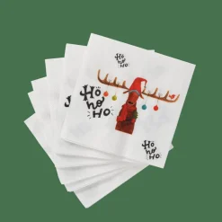 Fashion CASA X-MAS MOOSE Set Di 20 Tovaglioli Multicolore