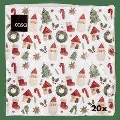 Flash Sale CASA X-MAS VIBE Set Di 20 Tovaglioli Multicolore